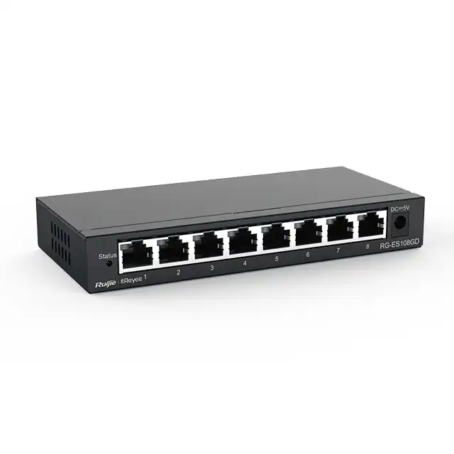 Ruijie Switch RG-ES108GD 8-Port 10/100/1000 Mbps Unmanage Non-PoE - ruijie-switch-rg-es108gd-5-port-10-100-1000-mbps-unmanage-non-poe-1759333699-814.webp