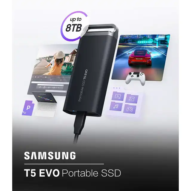 Samsung SSD External T5 Evo Portable USB 3.2 - 4TB - samsung-ssd-external-t5-evo-portable-usb-32-1762335823-643.webp