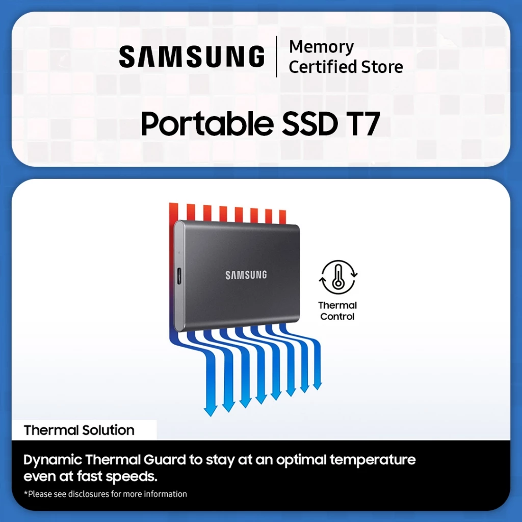 Samsung Samsung SSD External T7 Portable USB 3.2 Black Harga Rp 3.950.000 Toko Medan