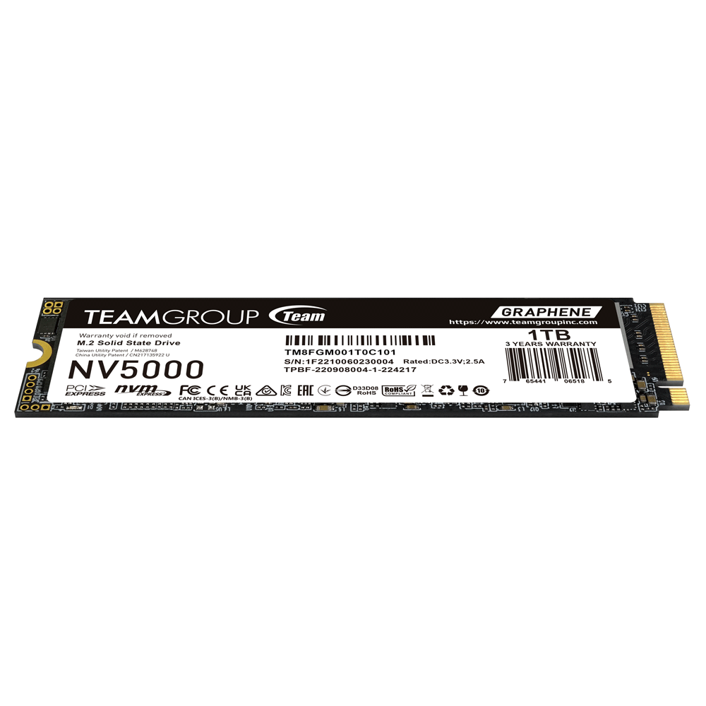 TEAM Team NV5000 SSD Internal M.2 2280 PCIe Gen4x4 with NVMe - 1TB Harga Rp 3.300.000 Toko Medan