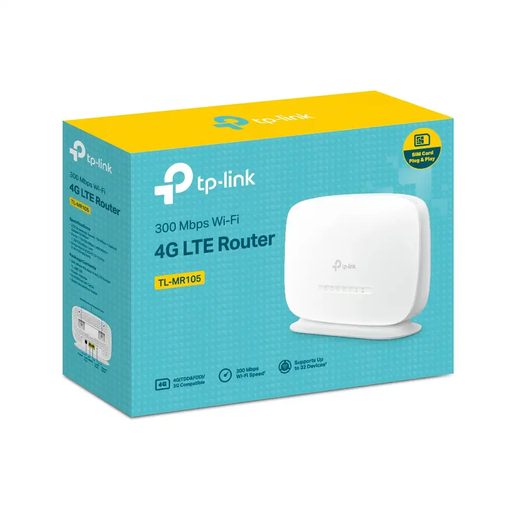 TP-Link TL-MR105 300 Mbps Wireless N 4G LTE Router - tp-link-tl-mr105-300-mbps-wireless-n-4g-lte-router-1759133350-871.webp