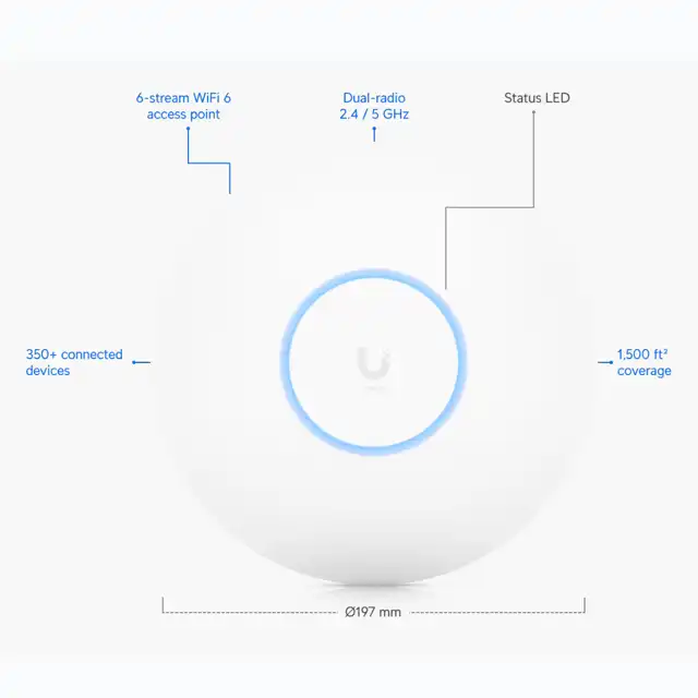 Ubiquiti U6 Pro | Unifi U6 Pro Ceiling-mounted WiFi 6 Access Point - ubiquiti-u6-pro-unifi-u6-pro-ceiling-mounted-wifi-6-access-point-1762416675-982.webp
