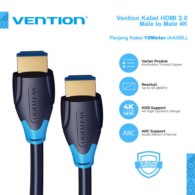 Vention AAG Kabel HDMI 2.0 HD 4K Male to Male - vention-aag-kabel-hdmi-2-0-hd-4k-male-to-male-1763368769-955.jpg