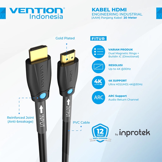 Vention AAM Kabel HDMI Male to Male Engineering Industrial - vention-aam-kabel-hdmi-male-to-male-engineering-industrial-1763370732-369.jpg