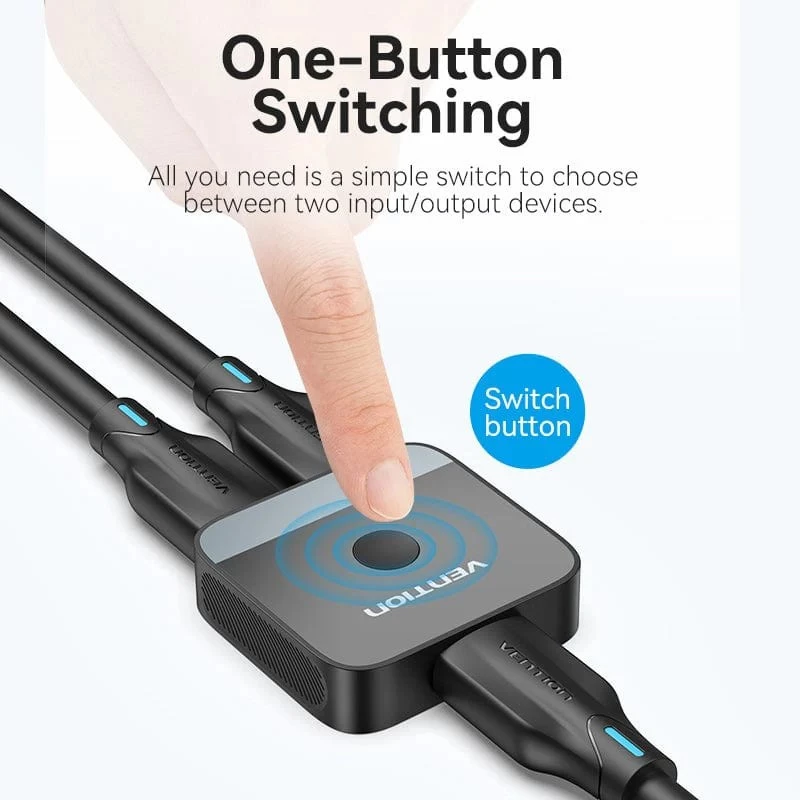 Vention Vention AKO HDMI Switcher 2 Port Bi-Direction - Switcher HDMI 4K Black Black Harga Rp 145.000 Toko Medan