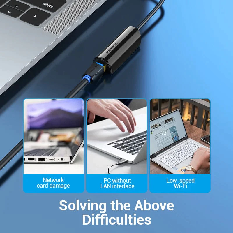 Vention Vention CFB USB-C to Gigabit Ethernet Adapter Harga Rp 230.000 Toko Medan