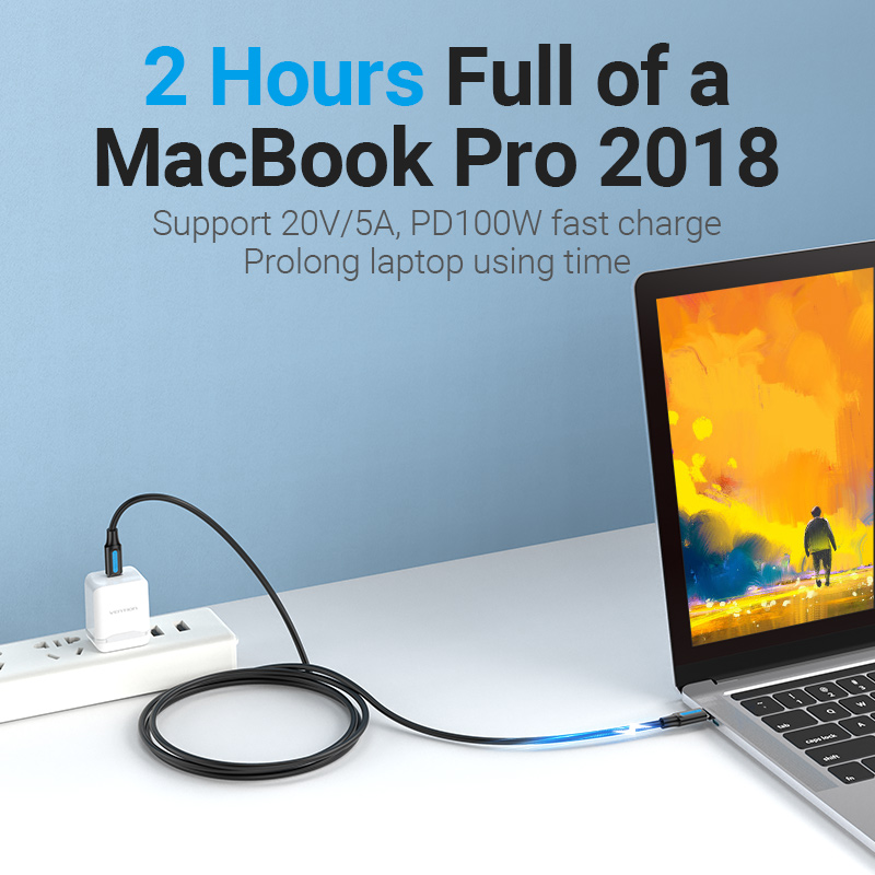 Vention Vention COT Kabel USB Type C to Type C 5A Fast Charging Harga Rp 65.000 Toko Medan