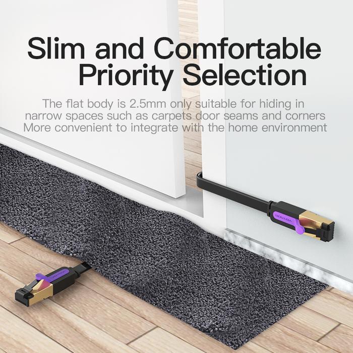 Vention ICA Kabel LAN Cat7 Flat High Speed Double Shielding - vention-ica-kabel-lan-cat7-flat-high-speed-double-shielding-1763607925-469.jpg