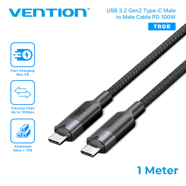 Vention Vention TRG Kabel USB 3.2 Gen2 Type C Male to C Male 5A 10Gbps Harga Rp 105.000 Toko Medan