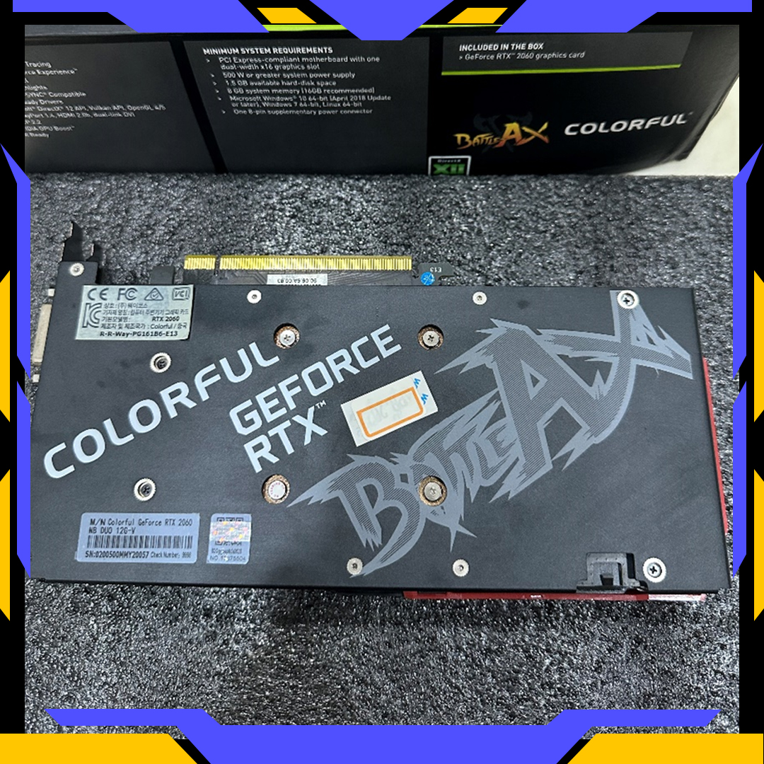 Colorful VGA COLORFUL GEFORCE RTX 2060 NB DUO-BATTLE-AX 12GB GDDR6 LIKE NEW Harga Rp 4.350.000 Toko Medan