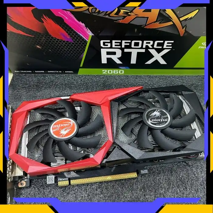 Colorful VGA COLORFUL GEFORCE RTX 2060 V2-V BATTLE-AX 6GB GDDR6 LIKE NEW Harga Rp 3.400.000 Toko Medan
