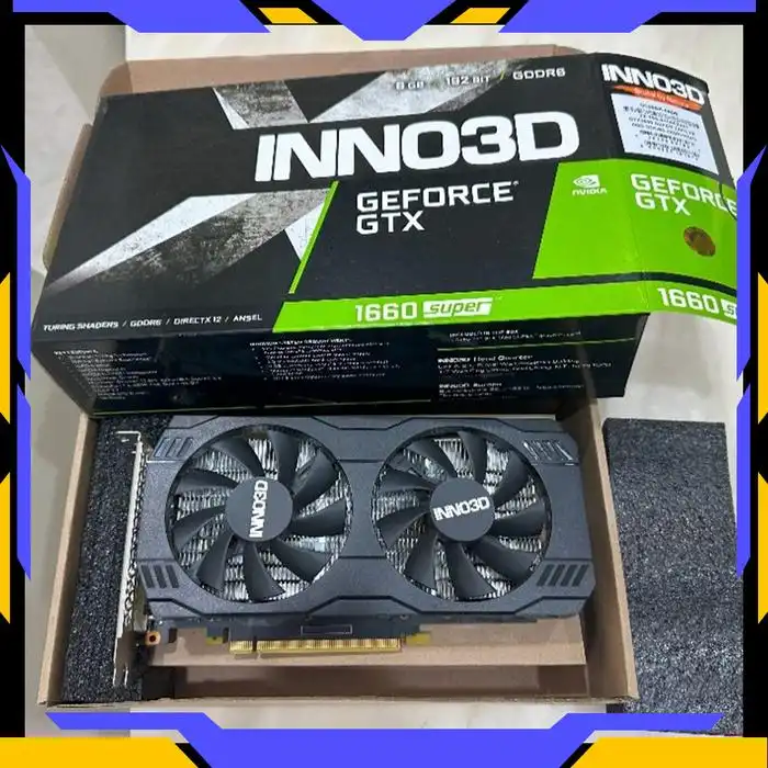 INNO3D VGA INNO3D GTX 1660S SUPER 6GB 192 BIT GDDR6 Nvidia Geforce LIKE NEW Harga Rp 2.550.000 Toko Medan