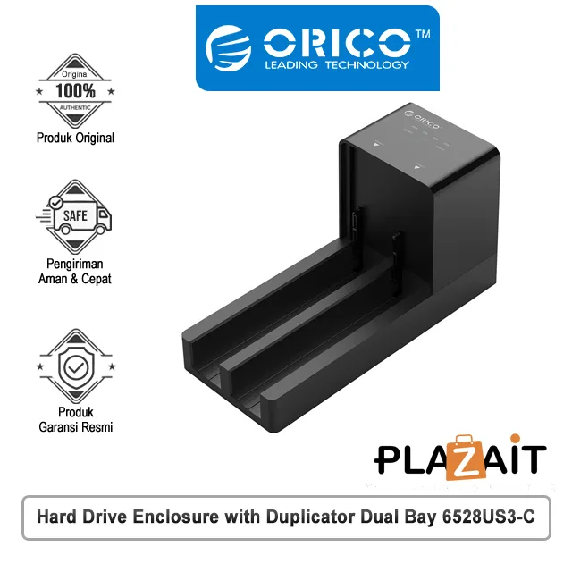 Hard Drive Enclosure with Duplicator Dual Bay 6528US3-C 2.5 / 3.5 inch