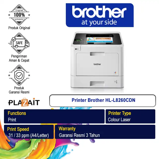Brother Printer Color Laser HL-L8260CDN A4 - Print Only