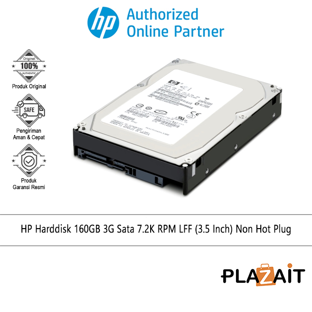 HP Harddisk 160GB 3G Sata 7.2K RPM LFF (3.5 Inch) Non Hot Plug 458947-B21