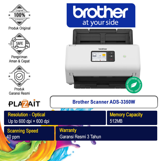 Brother Scanner ADS-3350W Desktop Document Scanner