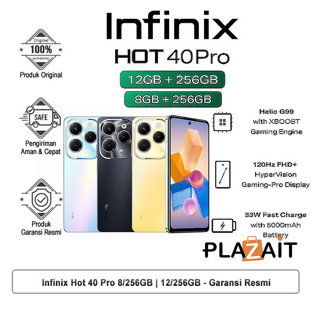Infinix Hot 40 Pro 8/256GB | 12/256GB - Garansi Resmi