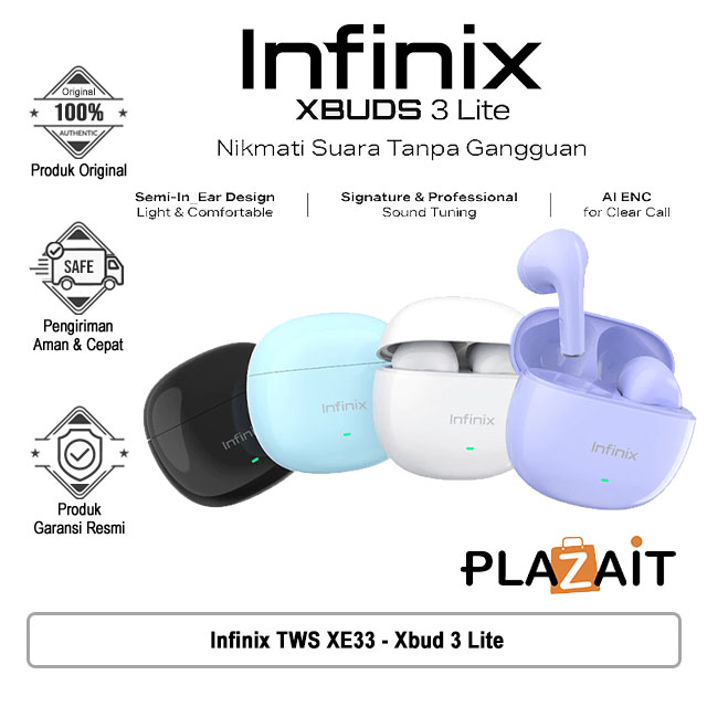 Infinix TWS XE33 - Xbud 3 Lite - True Wireless Stereo - AI ENC