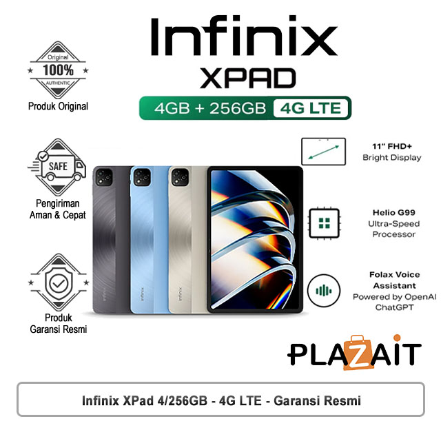 Infinix XPad 4/256GB 4G LTE - Garansi Resmi