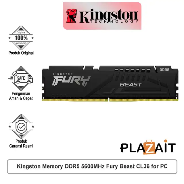 Kingston Memory DDR5 5600MHz Fury Beast CL36 for PC