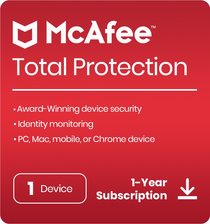 McAfee Total Protection Antivirus [1 Device - 1 Year]