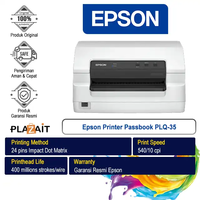 Epson Printer Passbook PLQ-35 Dotmatrix