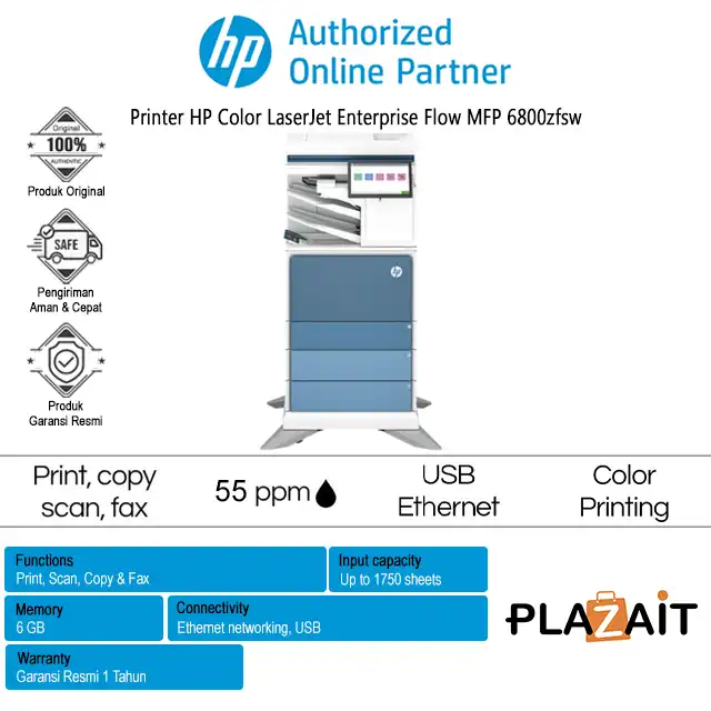 Printer HP Color LaserJet Enterprise Flow MFP 6800zfsw