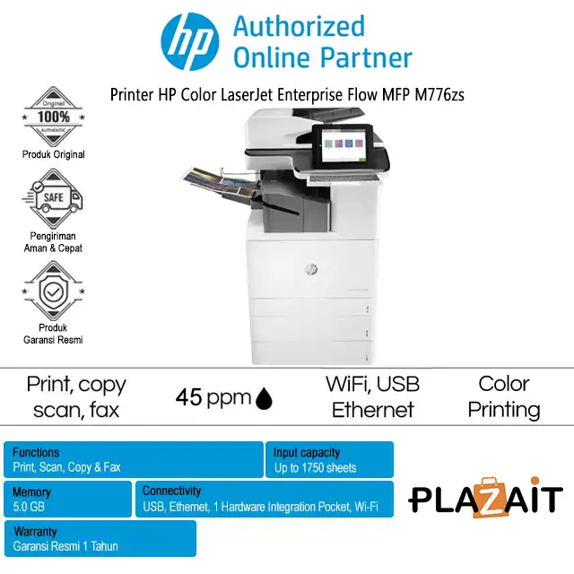 Printer HP Color LaserJet Enterprise Flow MFP M776zs