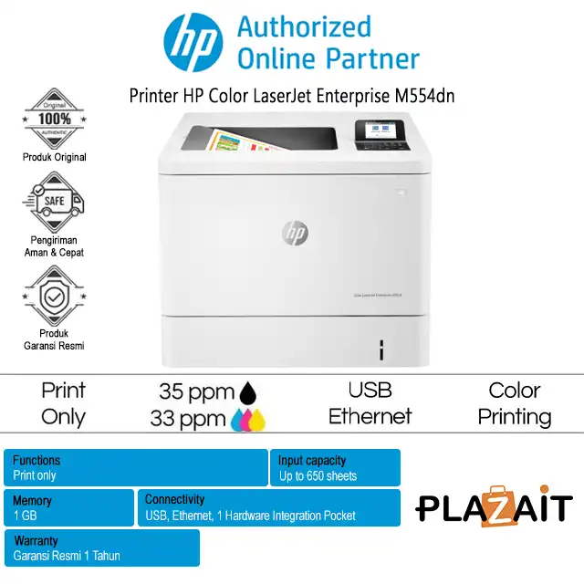 Printer HP Color LaserJet Enterprise M554dn