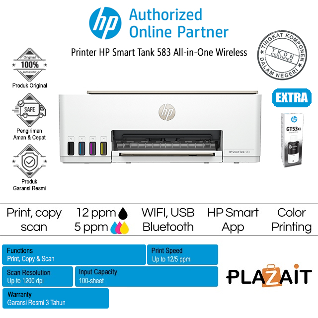 Printer HP Smart Tank 583 All-in-One Wireless