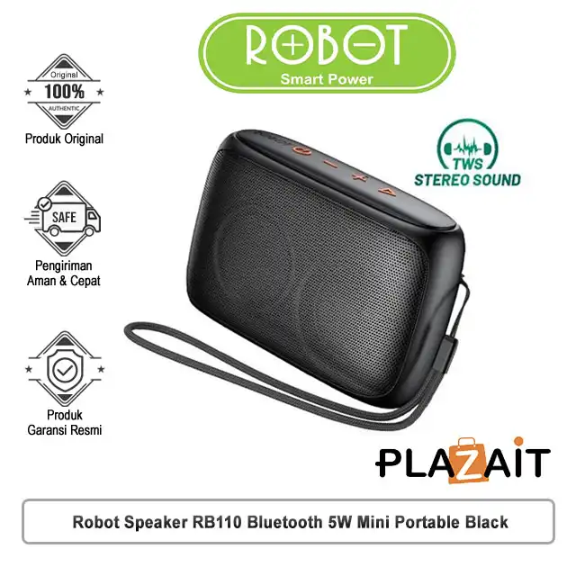 Robot Speaker RB110 Bluetooth 5W Mini Portable Black
