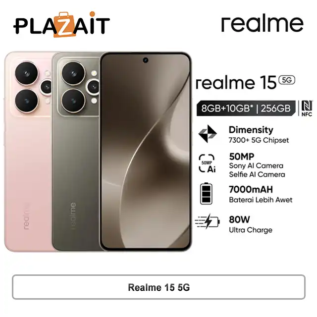 Realme 15 5G 8/256GB | 12/256GB - Garansi Resmi