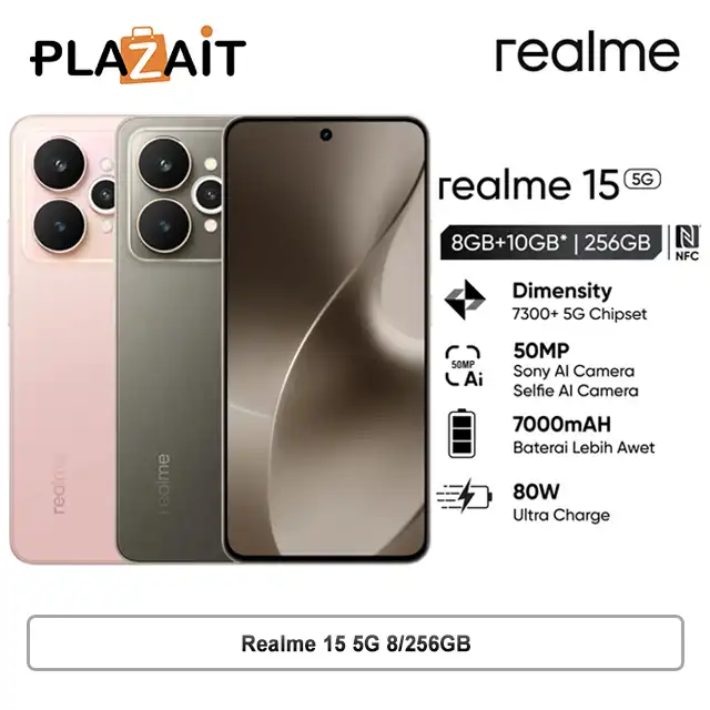 Realme 15 5G 8/256GB | 12/256GB - Garansi Resmi