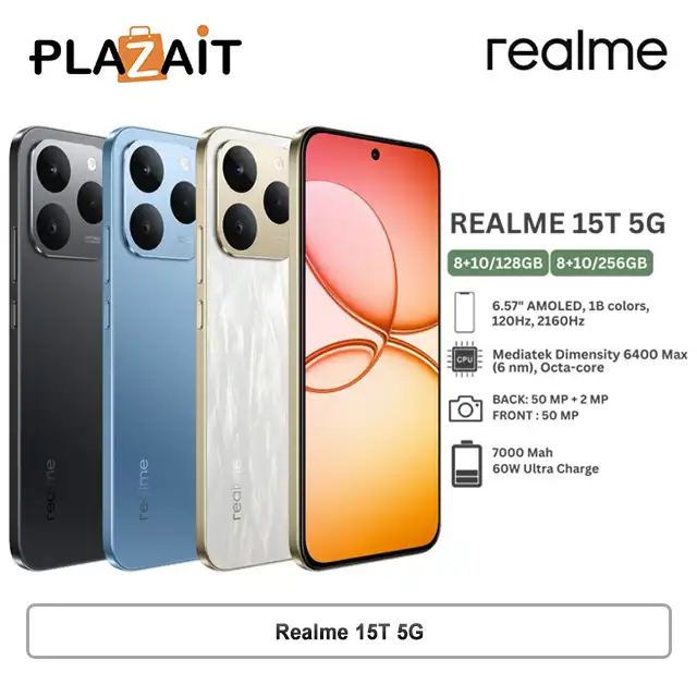 Realme 15T 5G 8/128GB | 8/256GB - Garansi Resmi