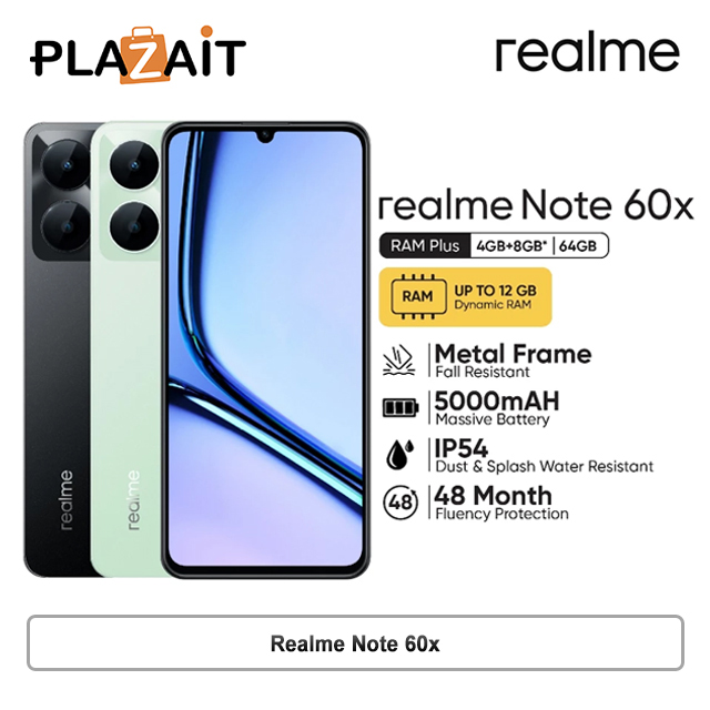 Realme Note 60x 4/64GB | 4/128GB- Garansi Resmi