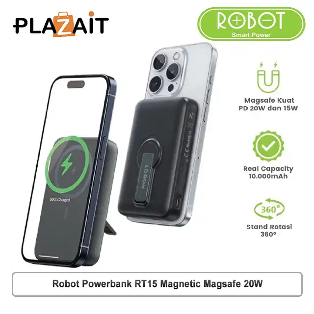 Robot Powerbank RT15 Magnetic Magsafe 20W Fast Charging 10000mAh