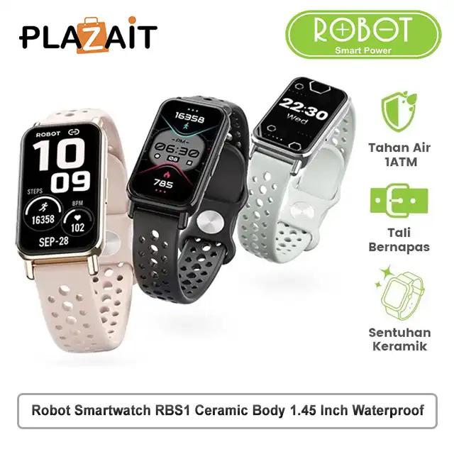 Robot Smartwatch RBS1 Ceramic Body 1.45 Inch Waterproof