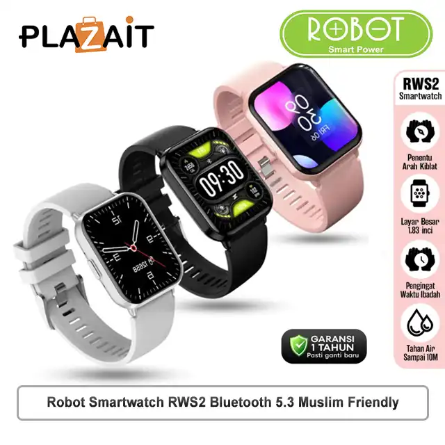 Robot Smartwatch RWS2 Bluetooth 5.3 Muslim Friendly 1.83 Inch 100+ Sport Mode