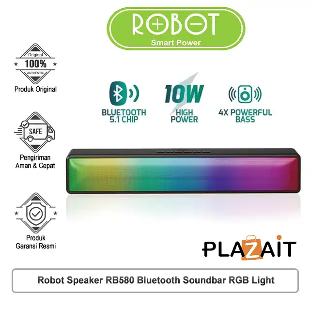 Robot Speaker RB580 Bluetooth Soundbar RGB Light