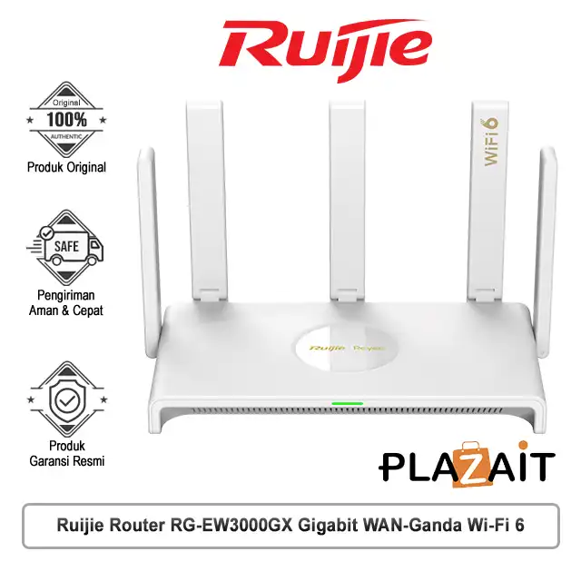 Ruijie Router RG-EW3000GX Gigabit WAN-Ganda Wi-Fi 6 3000M
