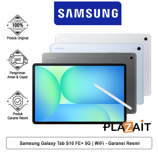 Samsung Galaxy Tab S10 FE+ 5G | WiFi 12/256GB - Garansi Resmi