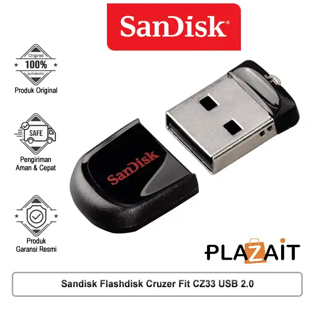 Sandisk Flashdisk Cruzer Fit CZ33 USB 2.0/3.0