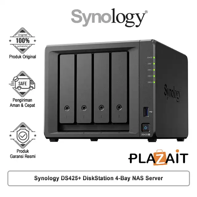Synology DS425+ DiskStation 4-Bay NAS Server Storage Cloud DS 425+