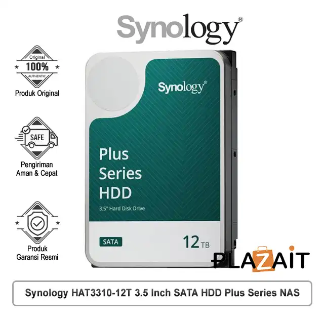 Synology HAT3310-12T 3.5 Inch SATA Harddisk Plus Series NAS - 12TB