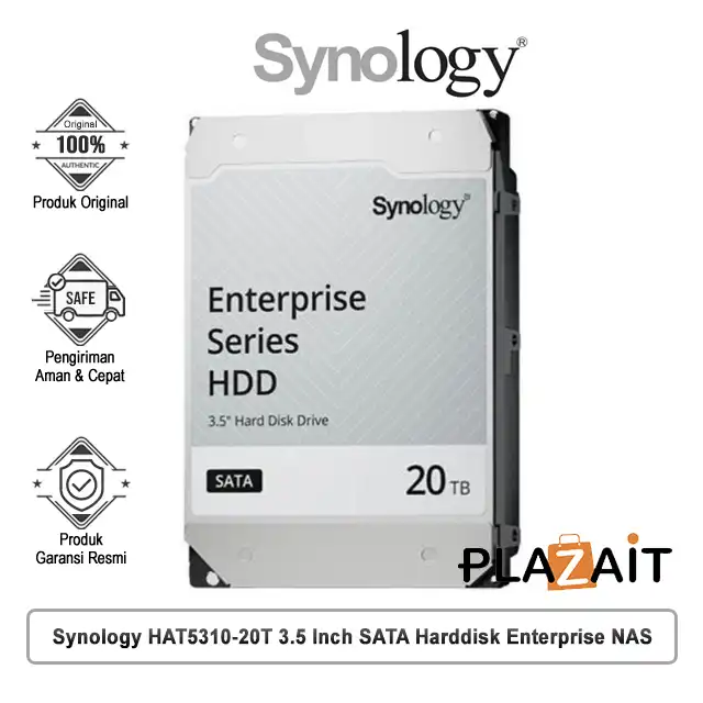 Synology HAT5310-20T 3.5 Inch SATA Harddisk Enterprise NAS - 20TB