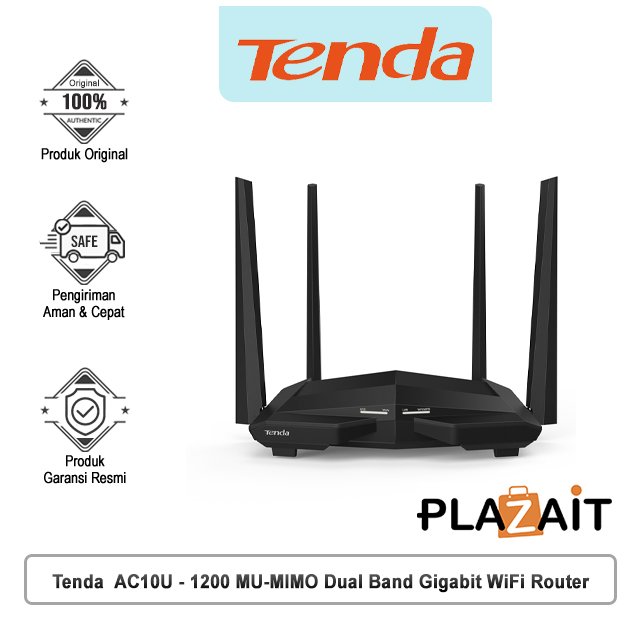 Tenda AC10U-AC1200 MU-MIMO Dual Band Gigabit WiFi Router