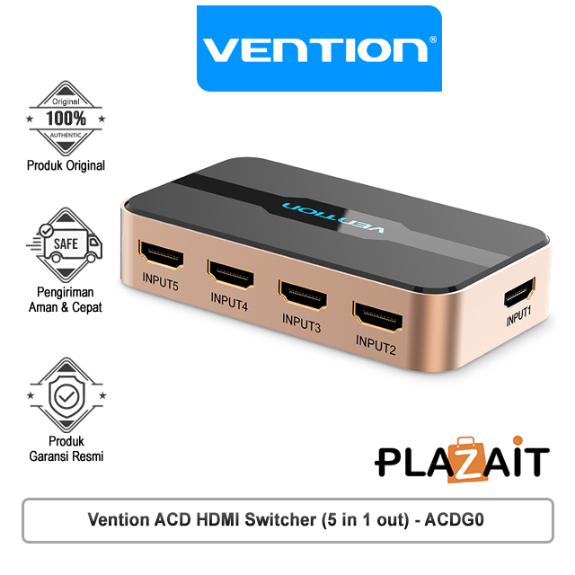 Vention ACD HDMI Switcher (5 in 1 out) 4K 3D FullHD High Quality
