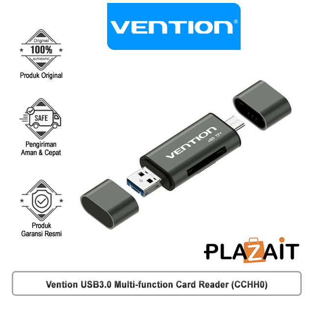Vention CCH Micro USB 3.0 OTG Multi-function Card Reader Gray Metal