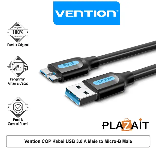 Vention COP Kabel USB 3.0 A Male to Micro-B Male PVC Type Black