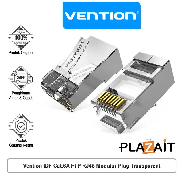 Vention IDF Cat.6A FTP RJ45 Modular Plug Transparent - 50 Pack